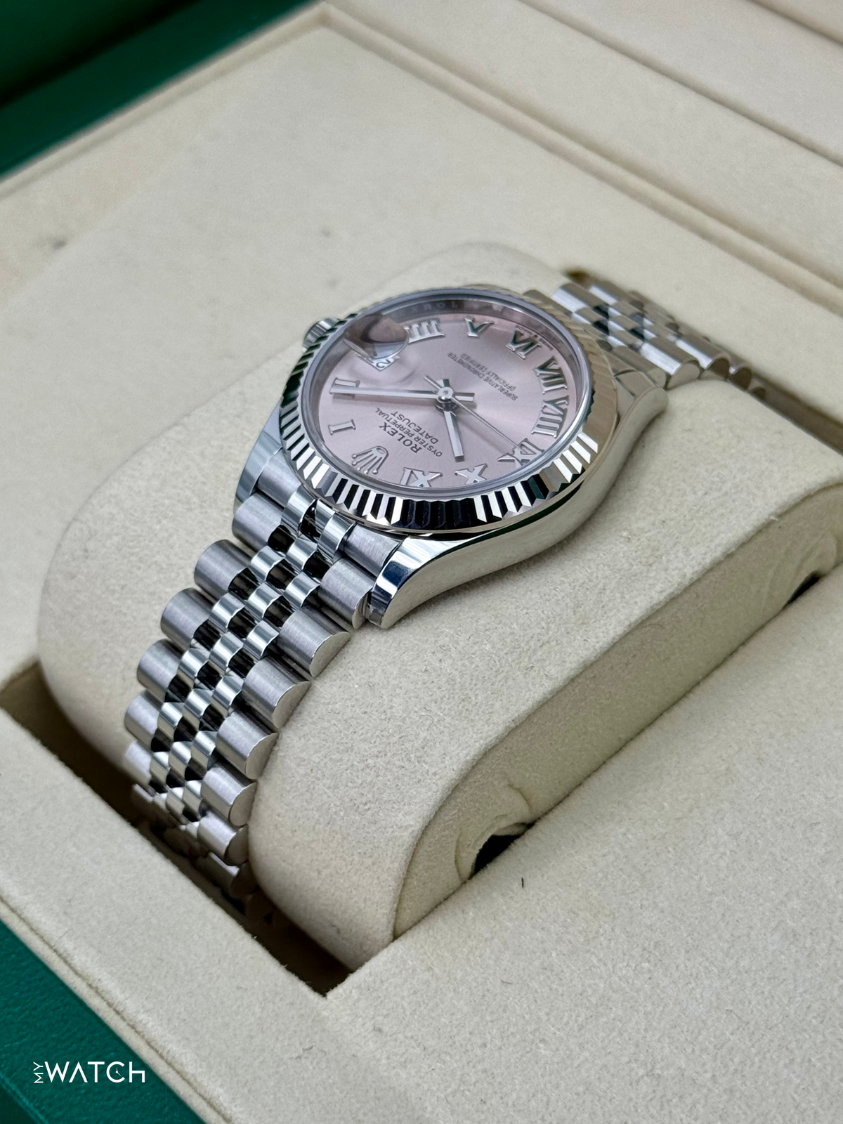 Rolex Lady Datejust 31mm 278274 Stainless Steel Jubilee Pink Roman Dial – box and papers