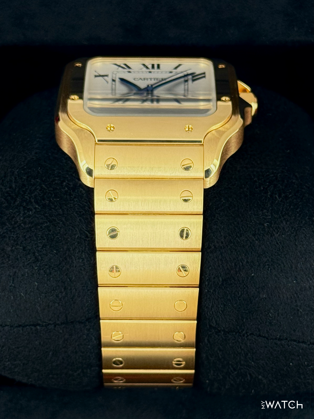 Santos de Cartier 39.8mm WGSA0029 Yellow Gold White Dial – side view