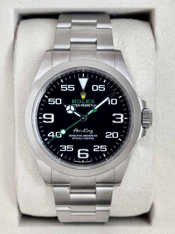 Rolex Air-King 40mm 126900 Stainless Steel Black Dial – front view