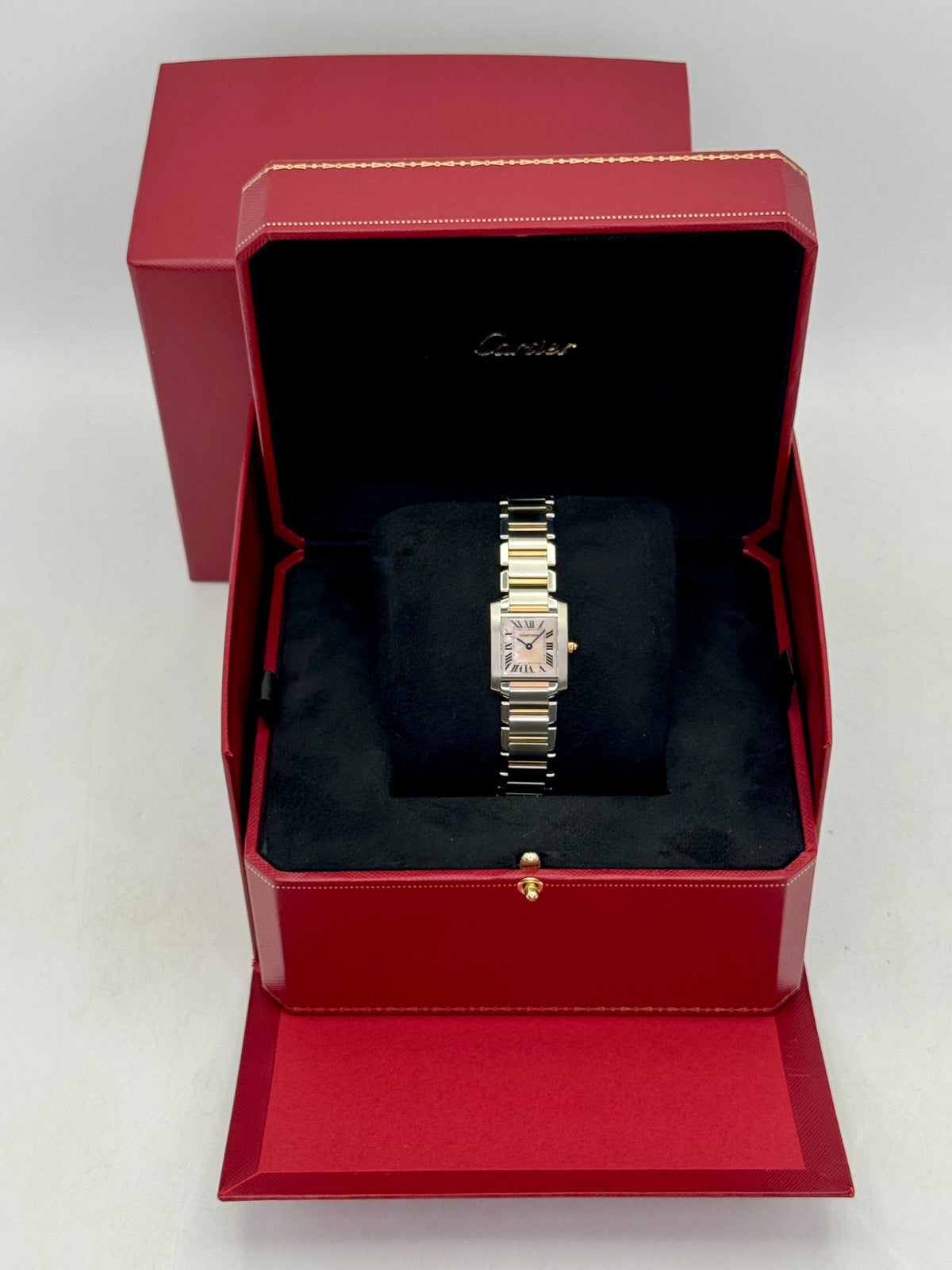 Cartier Tank Française 20mm W51027Q4 Two-Tone Mother of Pearl Dial – image 9