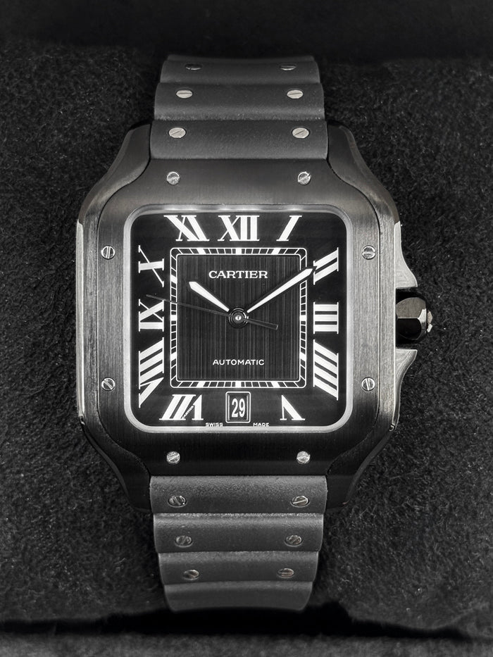 Santos de Cartier 39.8mm WSSA0039 Black Dial – front view