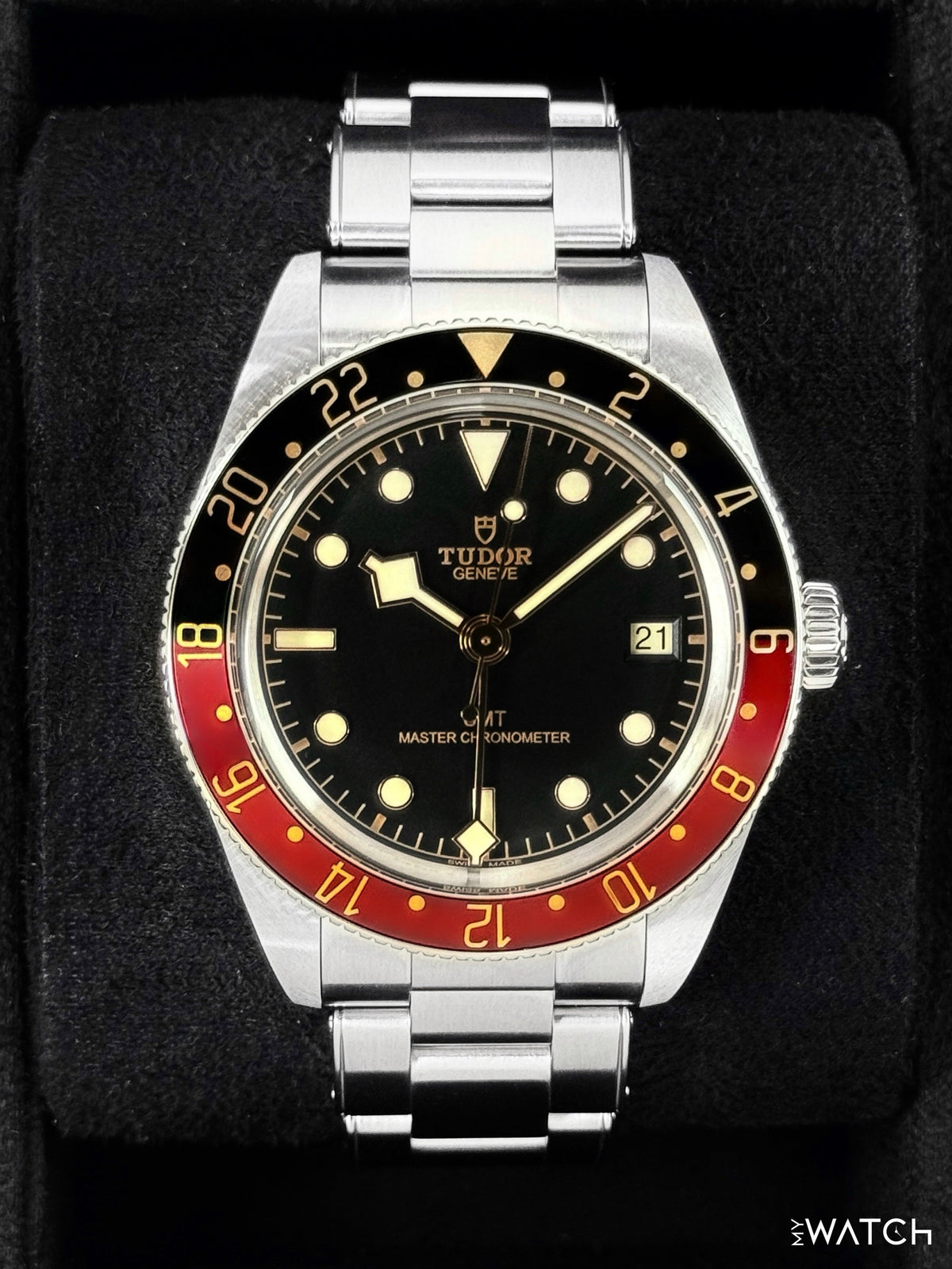 Tudor Black Bay 58 GMT 39mm 7939G1A0NRU Stainless Steel Black Dial – front view