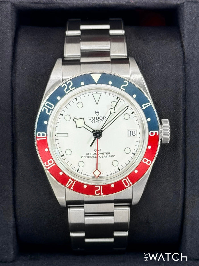Tudor Black Bay GMT 41mm 79830RB Stainless Steel White Dial – front view