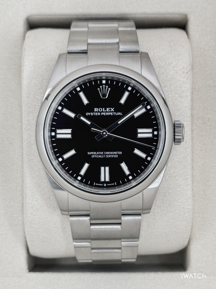 Rolex Oyster Perpetual 41mm 134300 Black Dial – front view