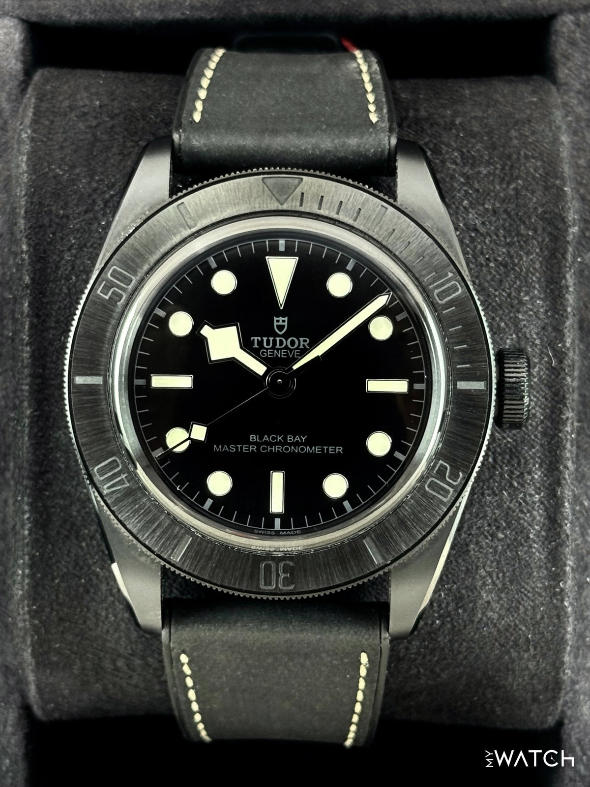 Tudor Black Bay 41mm 79210CNU Ceramic Black Domed Dial – front view
