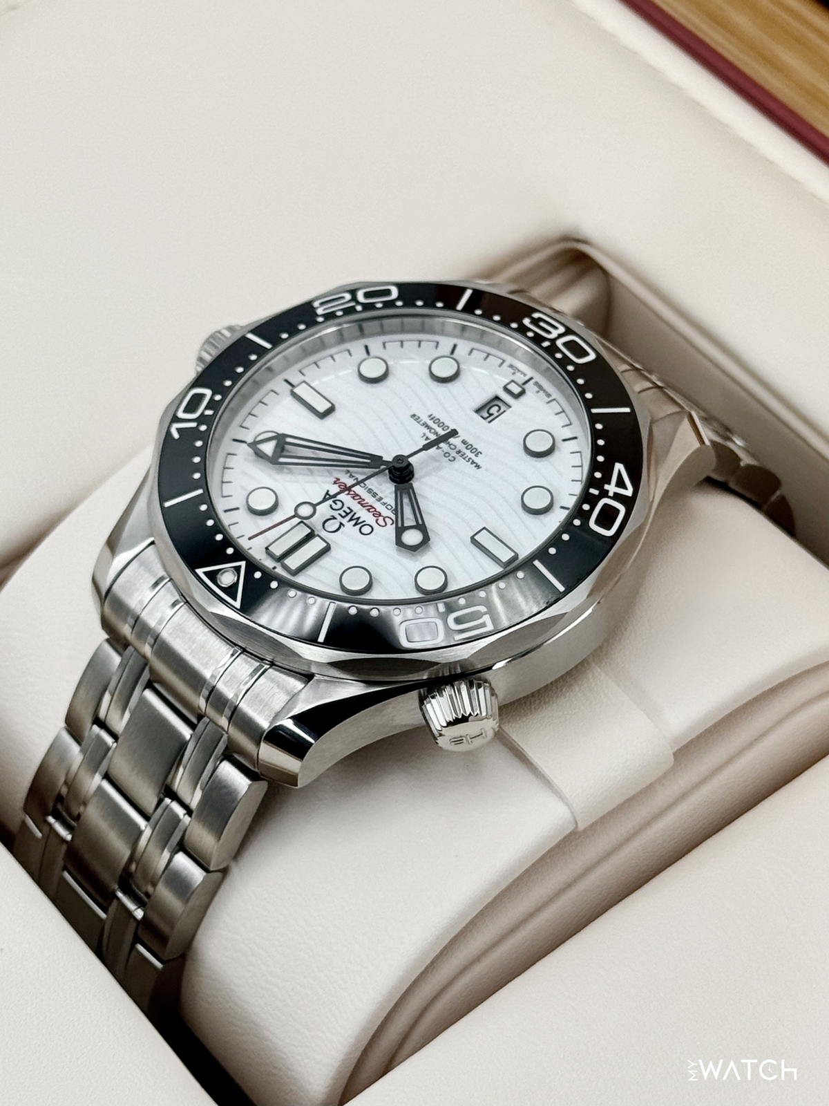Omega Seamaster 42mm 210.30.42.20.04.001 Stainless Steel White Dial – box and papers