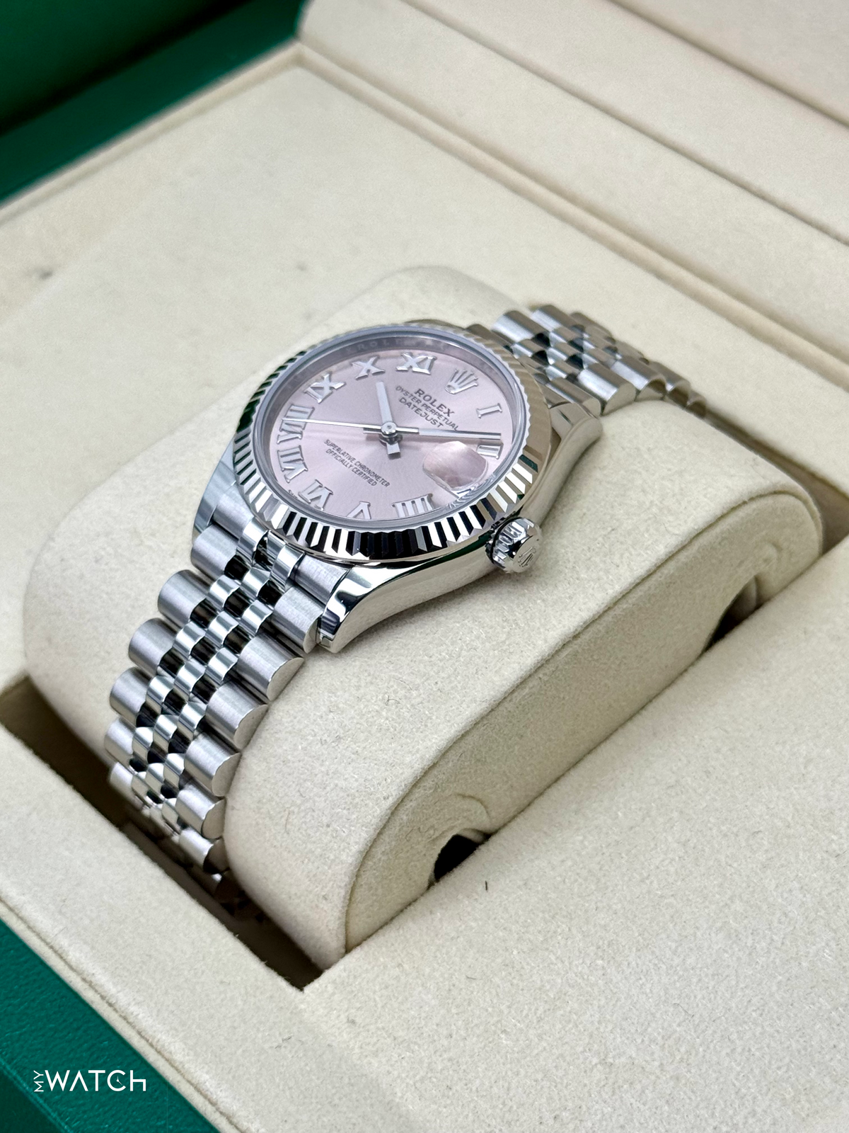 Rolex Lady Datejust 31mm 278274 Stainless Steel Jubilee Pink Roman Dial – case back