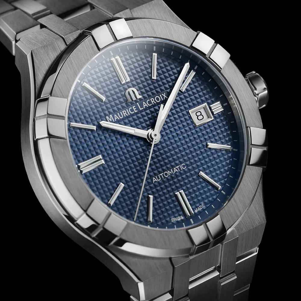 Maurice Lacroix Aikon Automatic 42mm Blue Clous de Paris Dial AI6008-SS002-430-1
