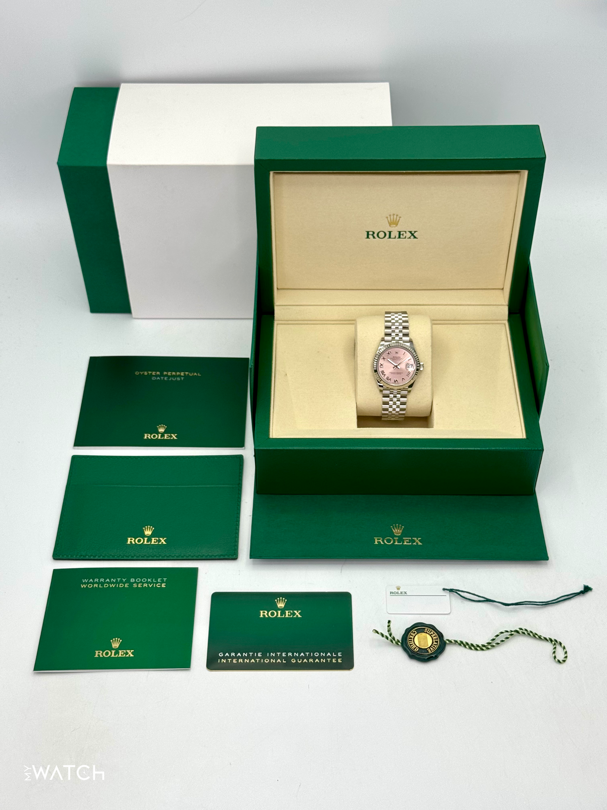 Rolex Lady Datejust 31mm 278274 Stainless Steel Jubilee Pink Roman Dial – image 10