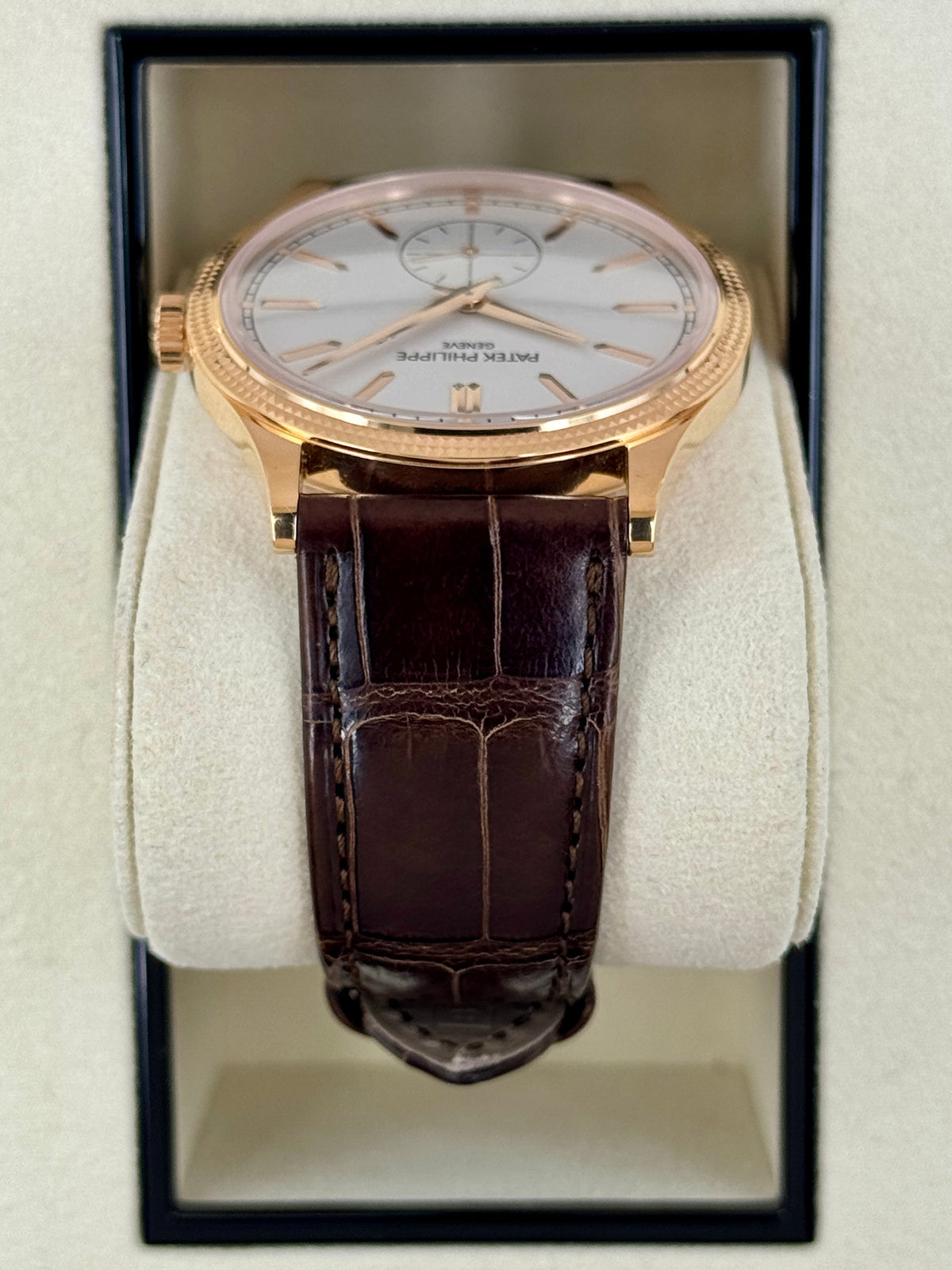 Patek Philippe Calatrava 40mm 6119R Rose Gold White Dial – bracelet and clasp