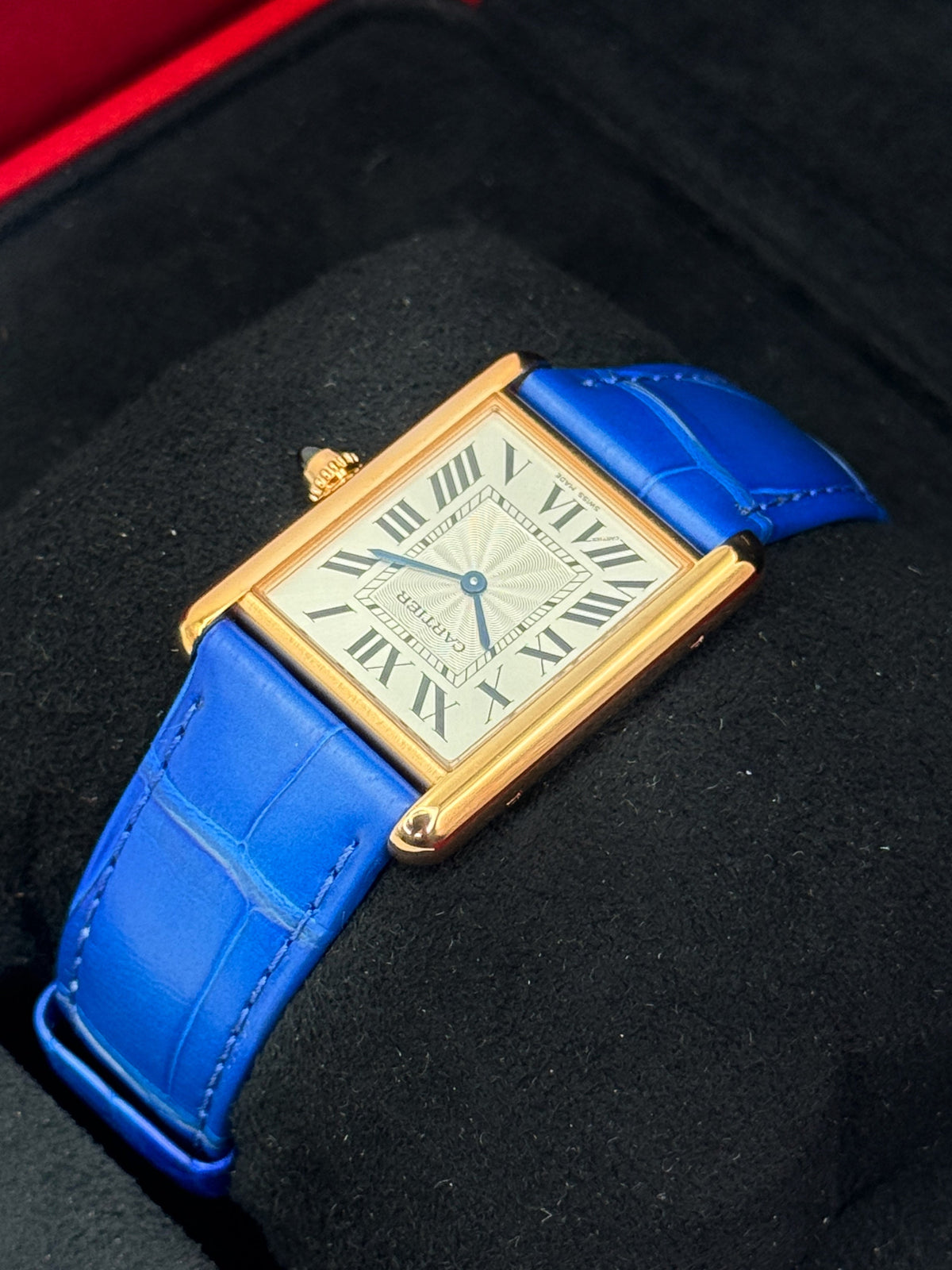 Cartier Tank Louis Cartier Large 33.7mm WGTA0011 Rose Gold Silver Dial – box and papers