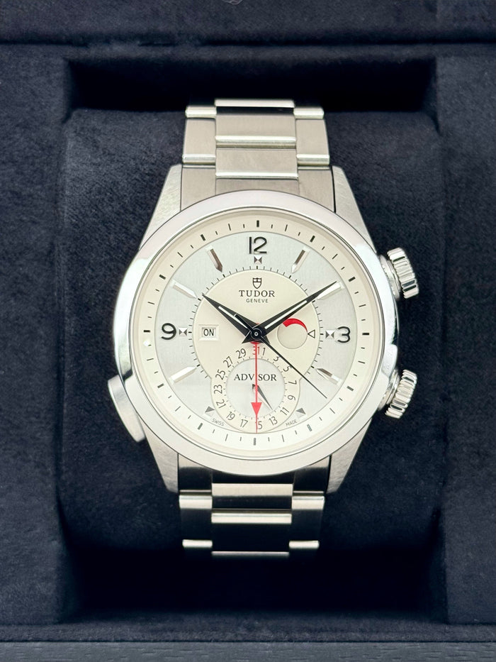 Tudor Heritage Advisor 42mm 79620T Stainless Steel White Dial – front view