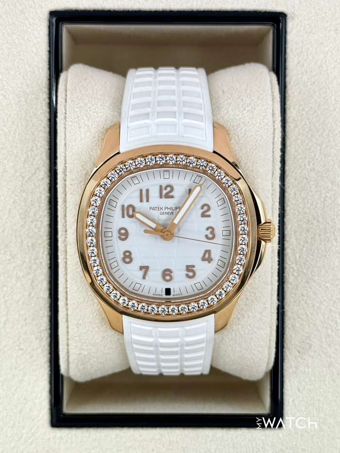 Patek Philippe Aquanaut Luce Travel 5269 38.8mm Rose Gold White Dial – front view