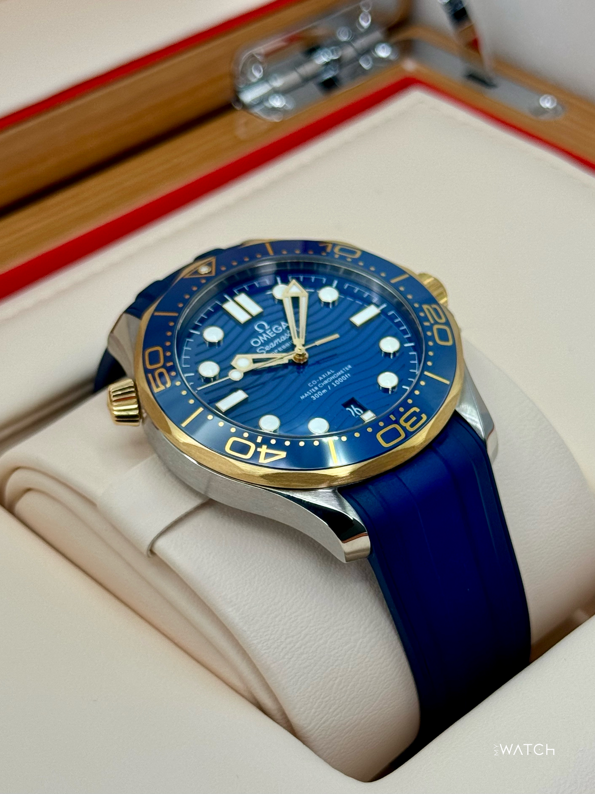 Omega Seamaster Diver 300M 42mm 210.22.42.20.03.001 Blue Dial – on the wrist