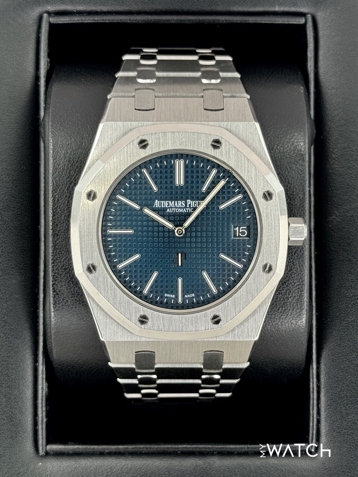 Audemars Piguet Royal Oak Jumbo 39mm 15202ST Stainless Steel Blue Dial – front view