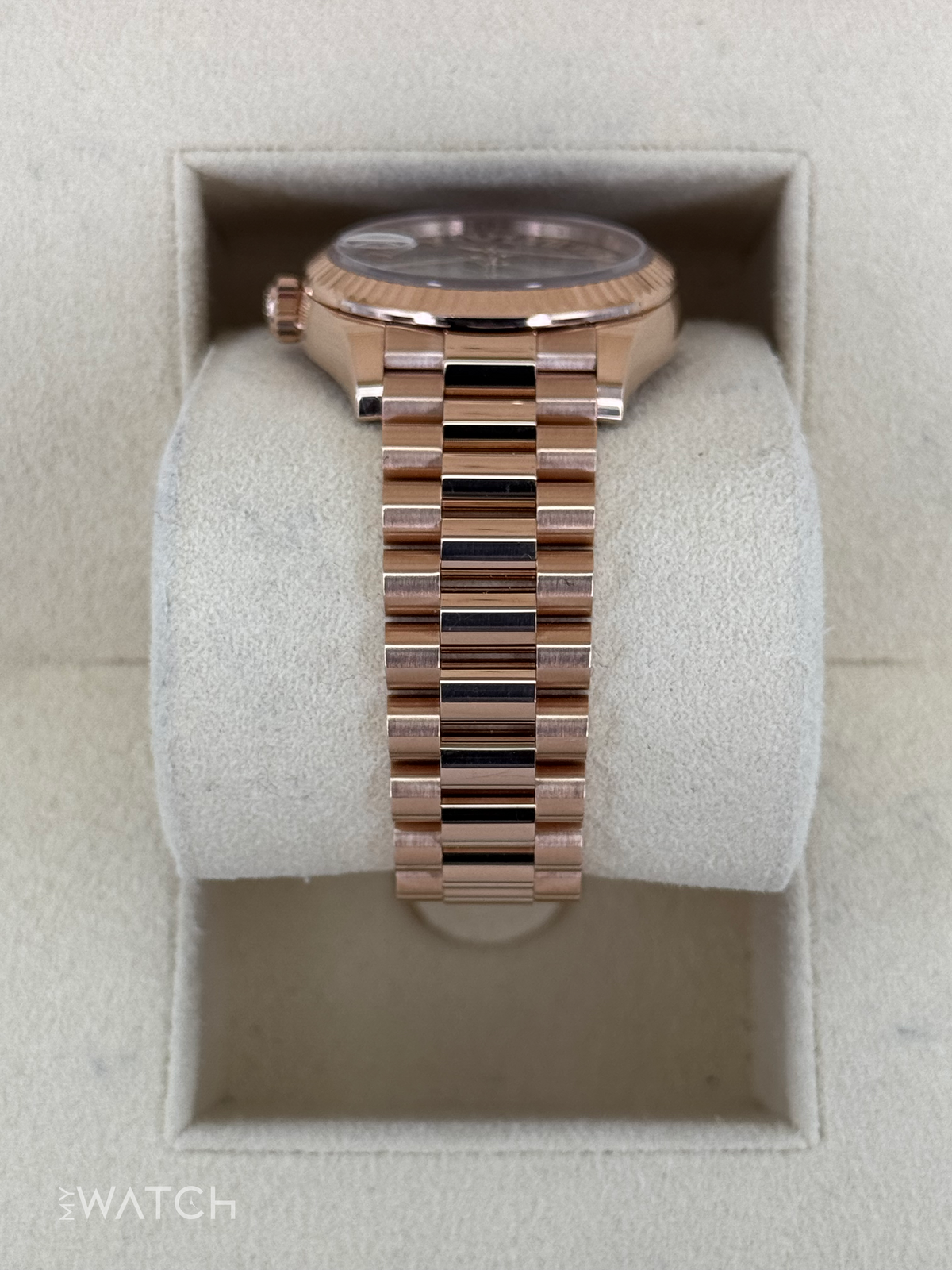 Rolex Datejust 31mm 278275 Rose Gold Chocolate Diamond Dial – bracelet and clasp