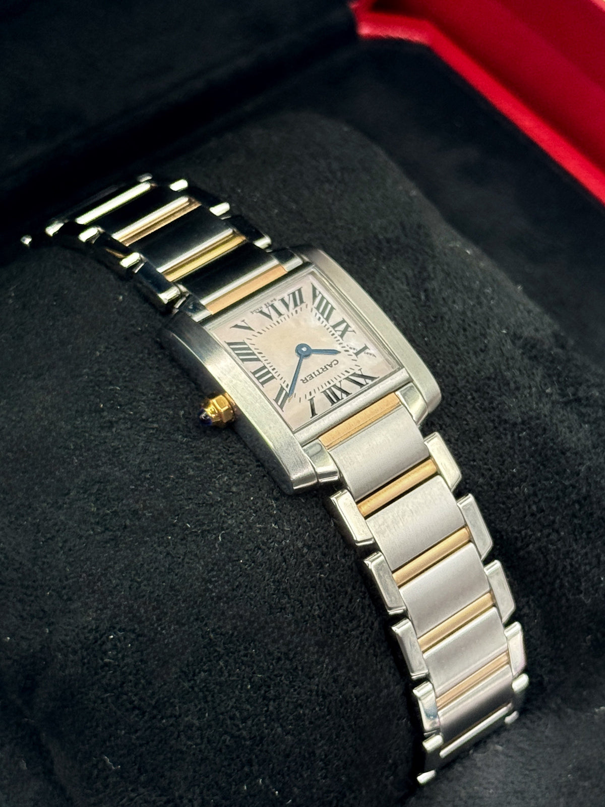 Cartier Tank Française 20mm W51027Q4 Two-Tone Mother of Pearl Dial – image 8