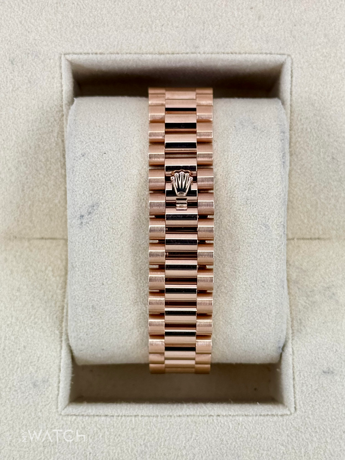 Rolex Datejust 31mm 278275 Rose Gold Chocolate Diamond Dial – dial close-up