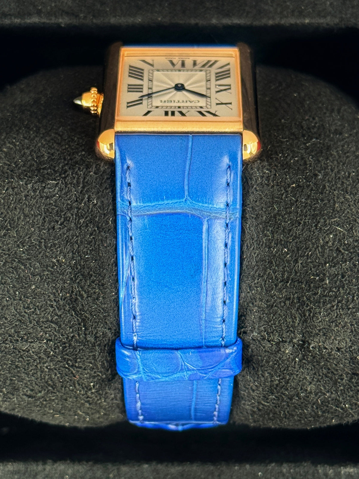 Cartier Tank Louis Cartier Large 33.7mm WGTA0011 Rose Gold Silver Dial – bracelet and clasp