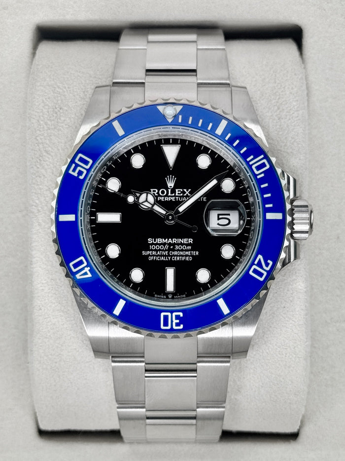 Rolex Submariner Cookie Monster 41mm 126619LB White Gold Black Dial – front view