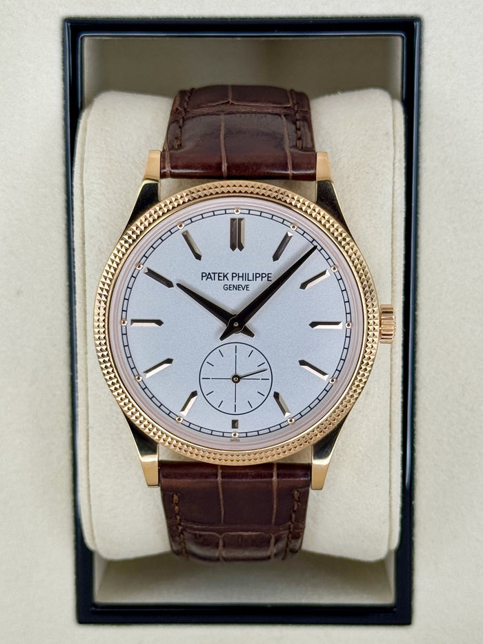 Patek Philippe Calatrava 40mm 6119R Rose Gold White Dial – front view