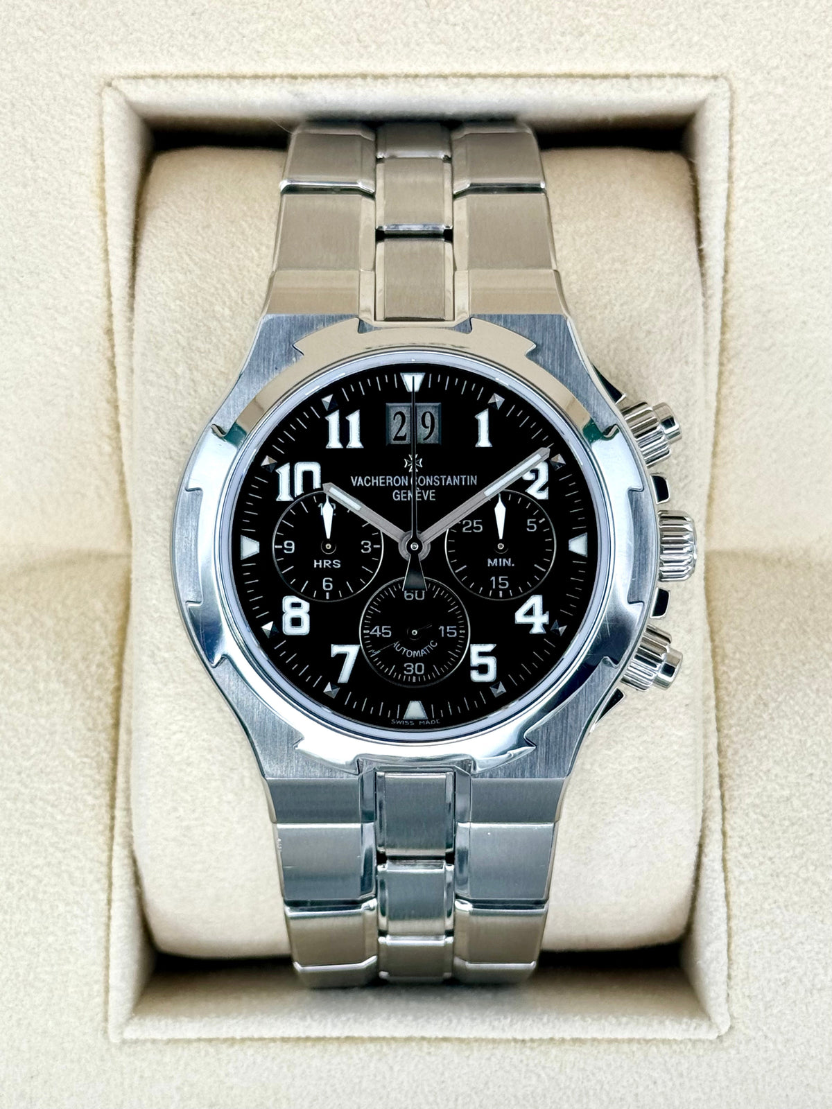 Vacheron Constantin Overseas Chrono 40mm 49140/423A-8886 Black Dial – front view