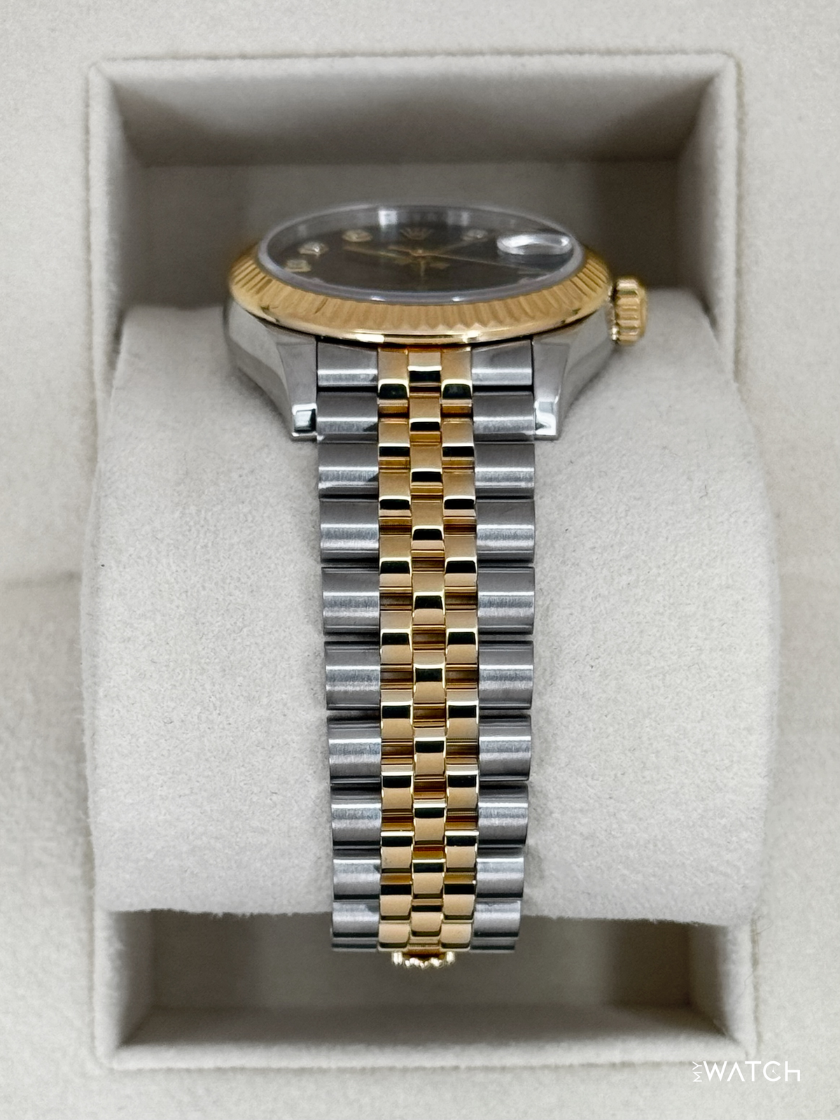 Rolex Datejust 31mm 278273 Two-Tone Jubilee Dark Grey Diamond Dial – side view