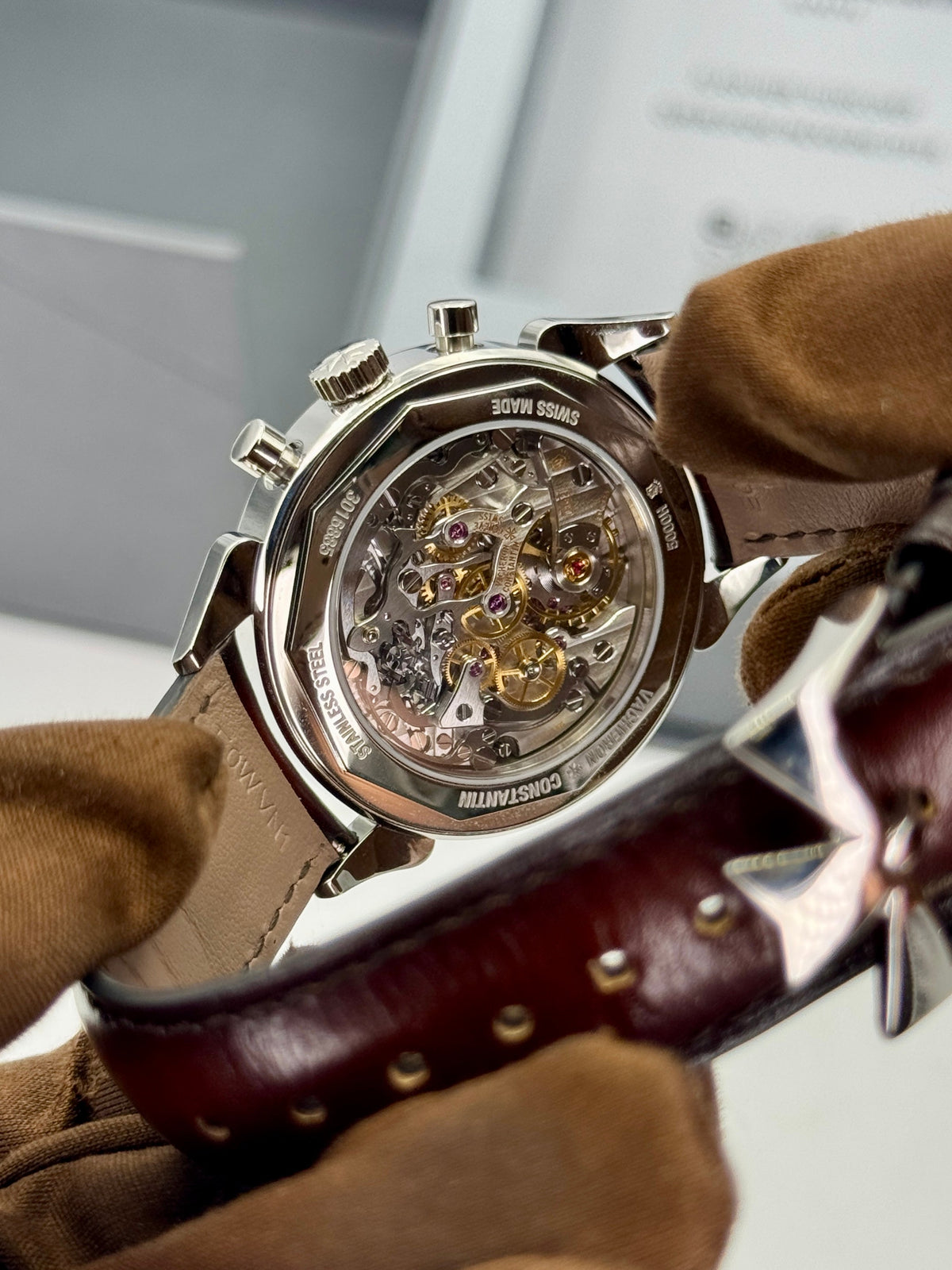 Vacheron Constantin Historiques Cornes de Vache 1955 38mm 5000H Stainless Steel Grey Dial – image 9