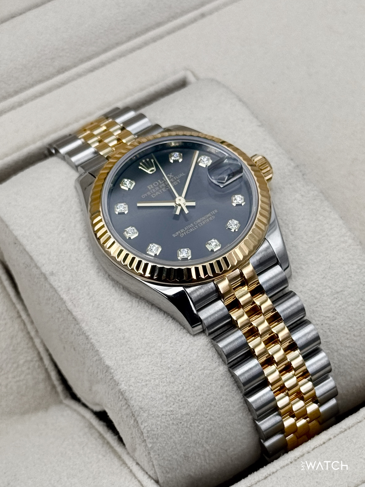 Rolex Datejust 31mm 278273 Two-Tone Jubilee Dark Grey Diamond Dial – on the wrist