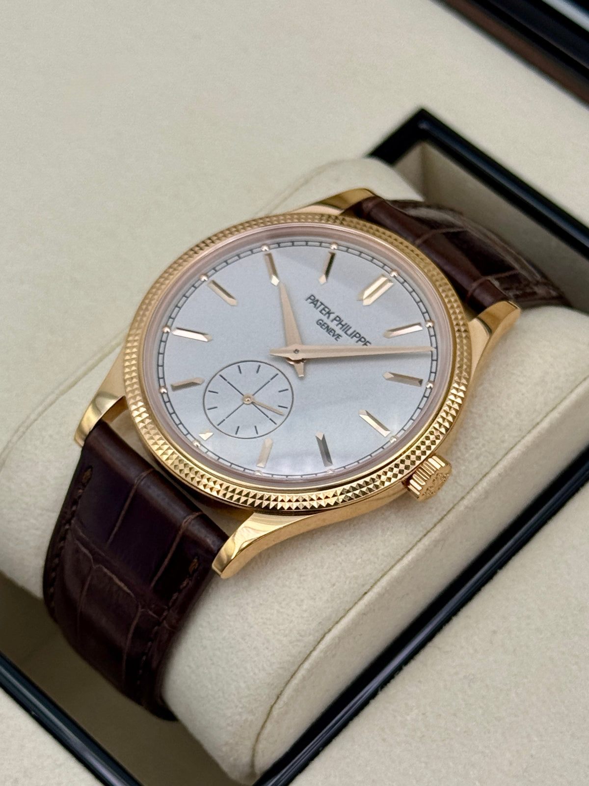 Patek Philippe Calatrava 40mm 6119R Rose Gold White Dial – case back