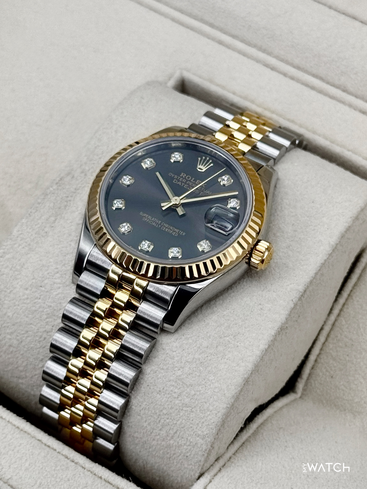 Rolex Datejust 31mm 278273 Two-Tone Jubilee Dark Grey Diamond Dial – case back