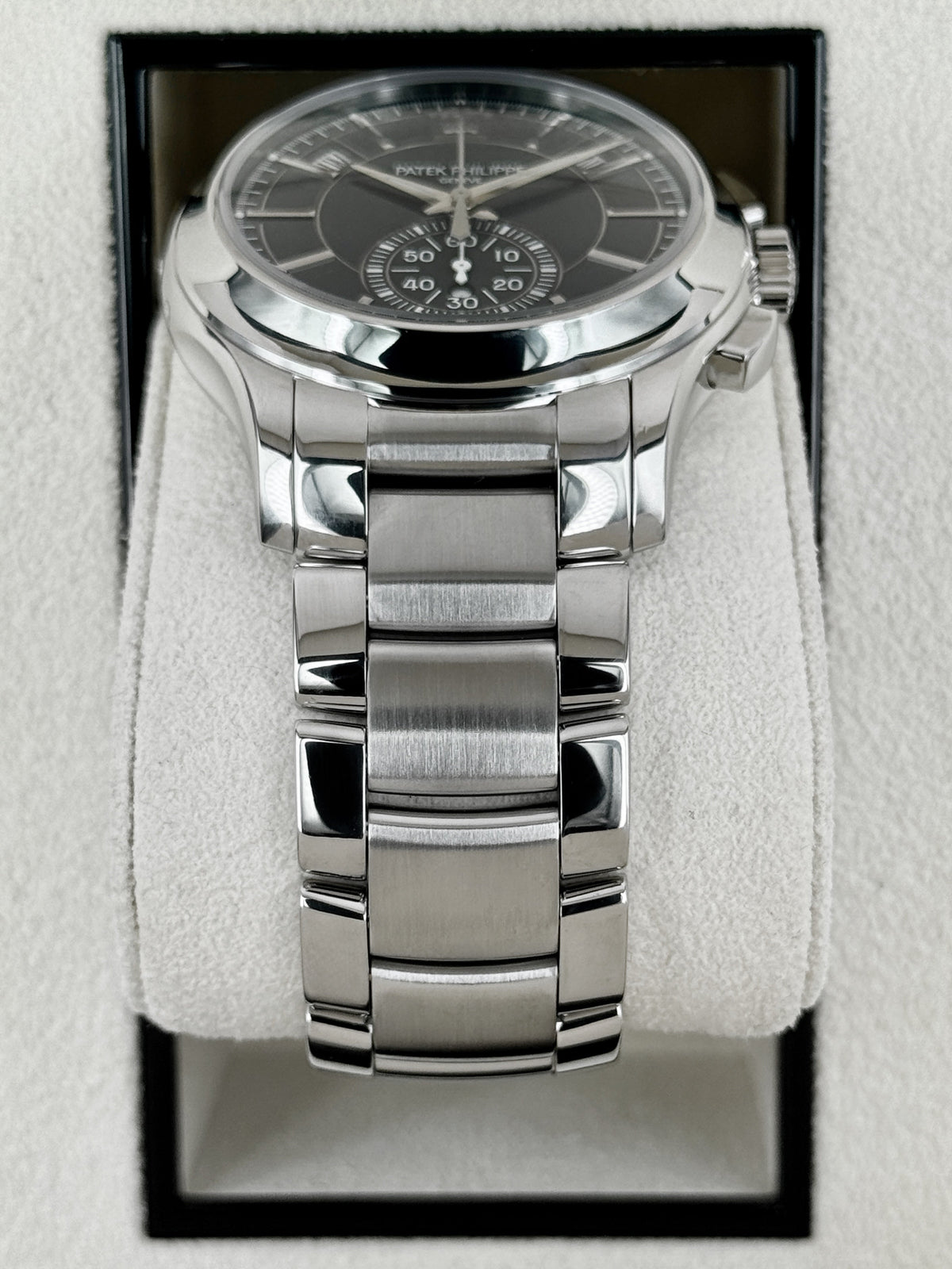 Patek Philippe Flyback Chronograph Annual Calendar 5905/1A Olive Green Dial – side view