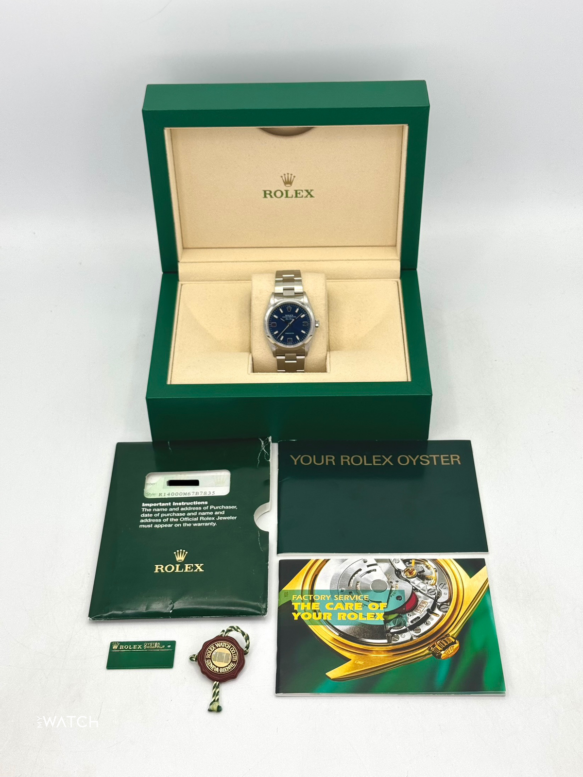 Rolex Air-King 34mm 14000M Stainless Steel Blue Dial – image 9