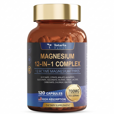 Totaria Magnesium Complex 700mg 12 in 1 Vegan 120 Capsules