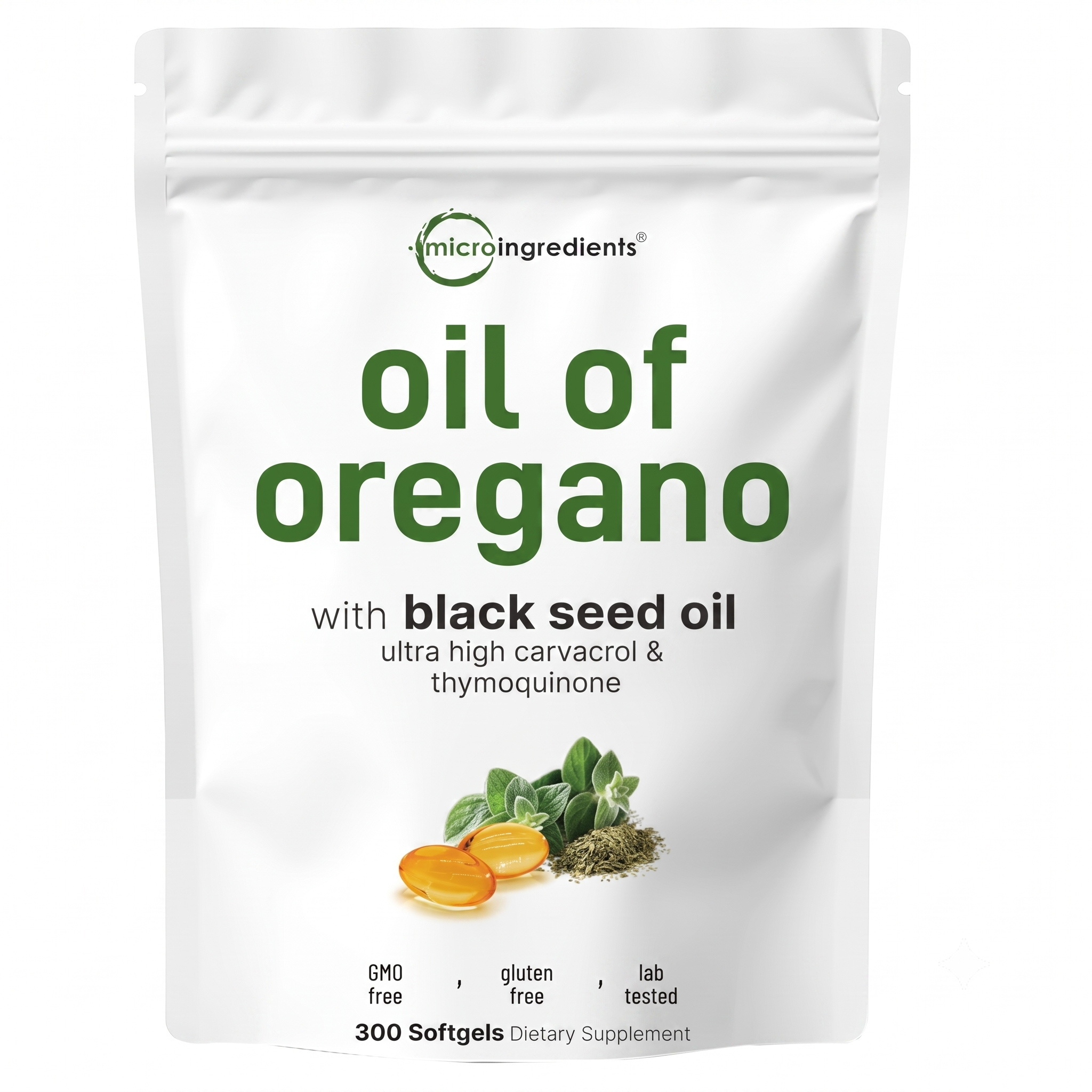 XilarBen Oil of Oregano with Black Seed Oil 300 Softgels