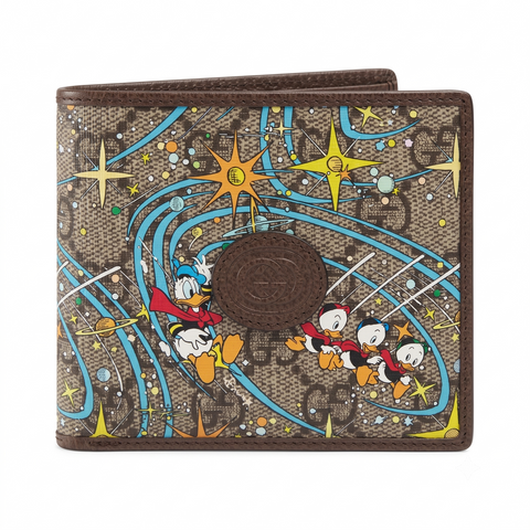 Gucci GG Supreme Disney Donald Duck Folding Wallet
