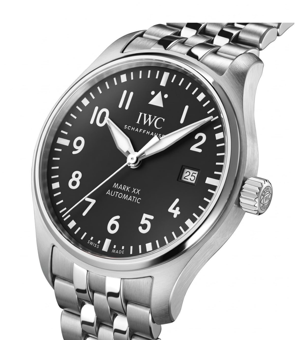 IWC Pilot's Watch Mark XX Black Dial Steel Bracelet IW328202