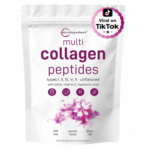 Micro Ingredients Multi Collagen Peptides Powder 1lb