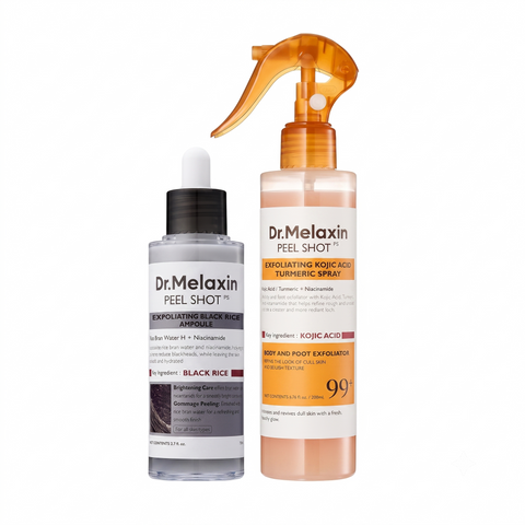 Dr Melaxin Body and Face Peel Shot Duo Glow Rice Peeling