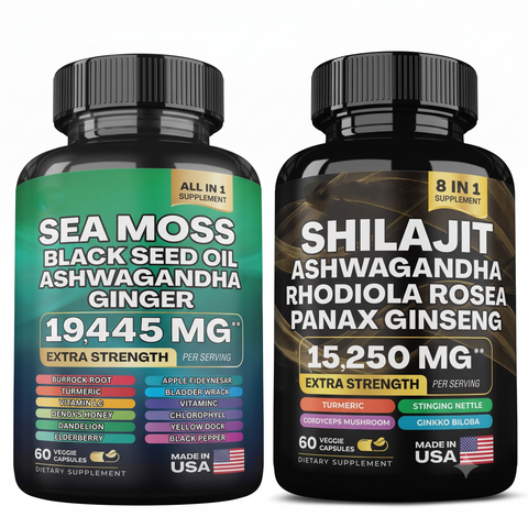 Sea Moss and Shilajit 60 Capsules of Each