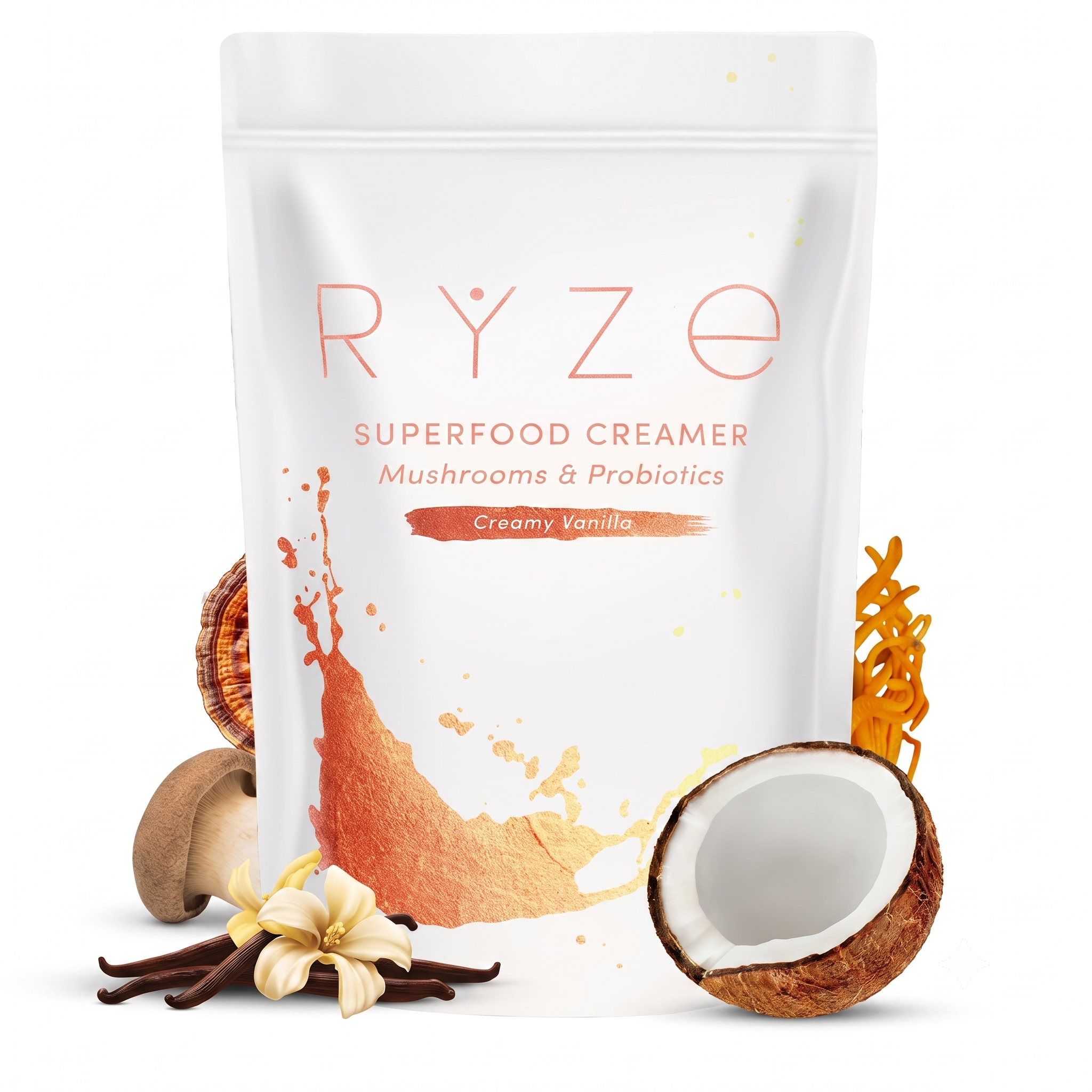 RYZE SUPERFOODS Probiotic Coffee Creamer 30 Servings