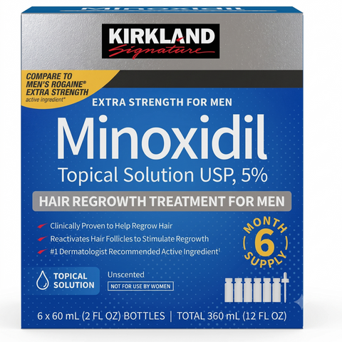 Kirkland Minoxidil 5% Hair Regrowth 6 Month Supply