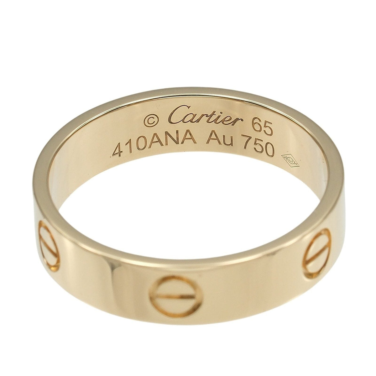 Cartier Love 18K Yellow Gold Ring – inside band