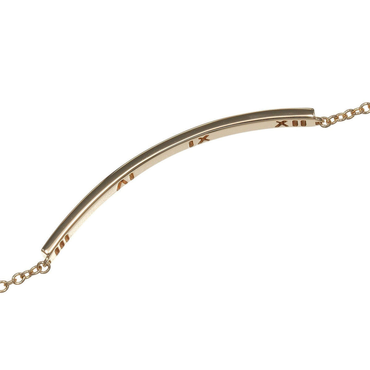 Tiffany & Co. Atlas Bar 18K Rose Gold Diamond Bracelet – on the wrist