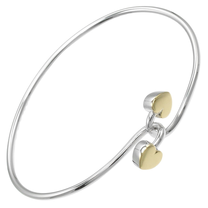 Tiffany & Co. Double Heart Sterling Silver Bracelet – front view