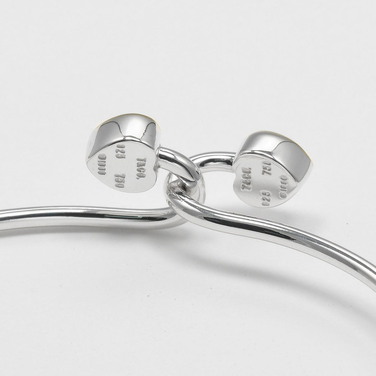 Tiffany & Co. Double Heart Sterling Silver Bracelet – side view