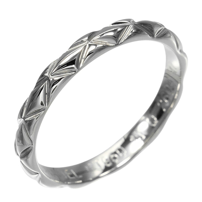 Chanel Matelasse Platinum Ring – front view