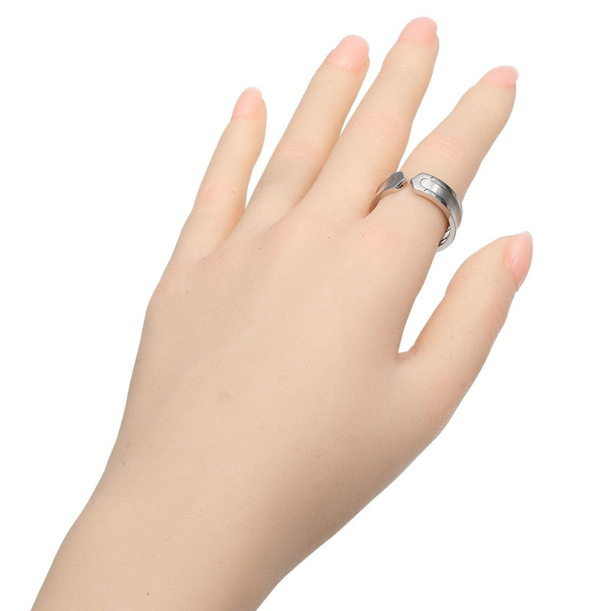 Cartier 2C 18K White Gold Ring – side view