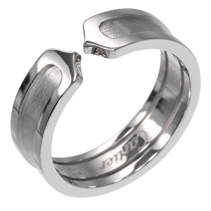 Cartier 2C 18K White Gold Ring – front view