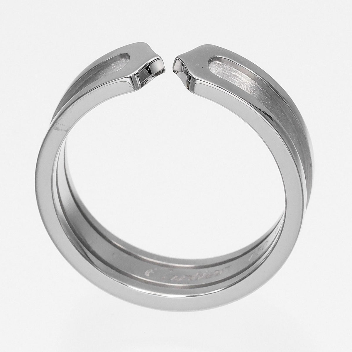 Cartier 2C 18K White Gold Ring – top view